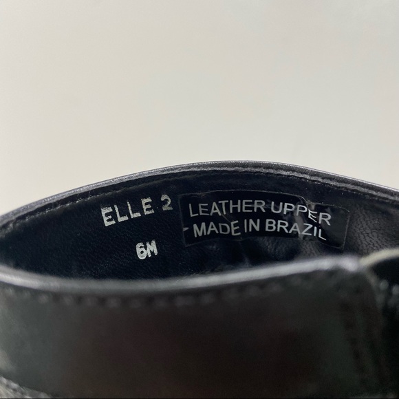 Vintage Boston Accent Granny Black Genuine Leather Lace-Up Heeled Ankle Boots - Picture 8 of 9